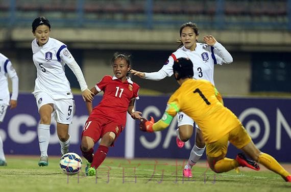 U16女足亚足联锦标赛开赛 首战中国3-3平韩国